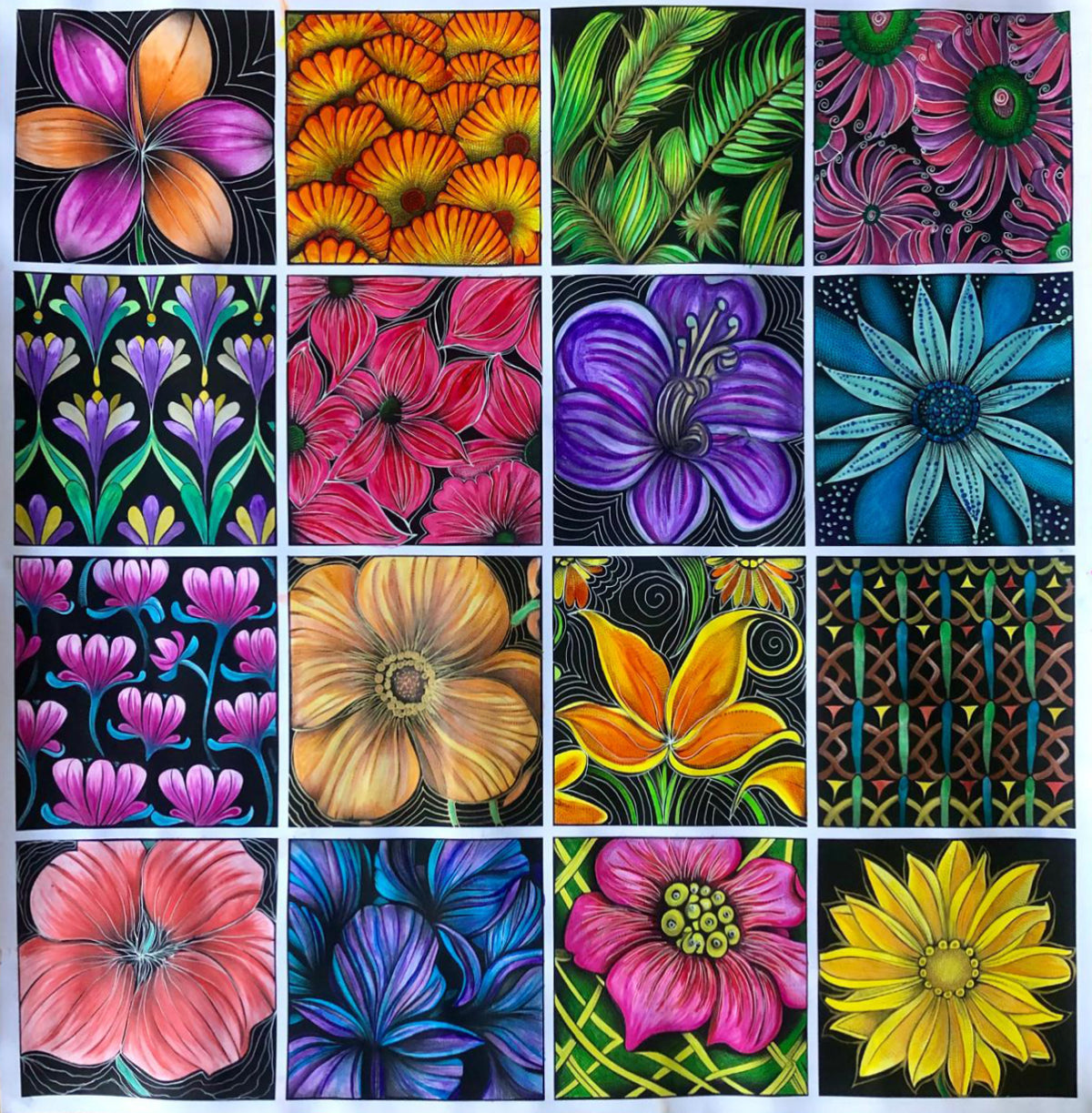 Abstract Collection Colouring Boards - Abstract Art | iColor