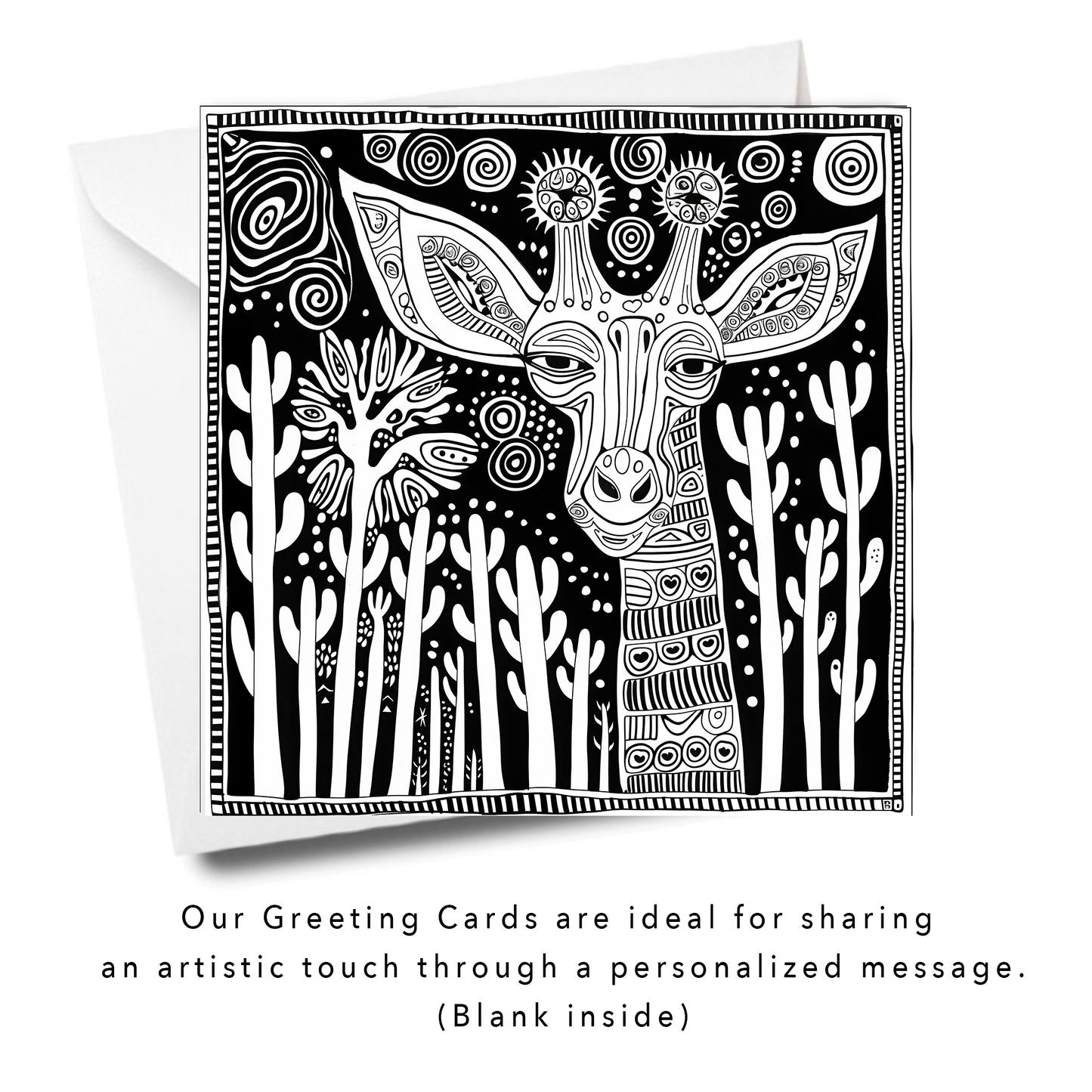 Giraffe's Day Out Kids Coloring Products - Abstract Kids Art | iColor