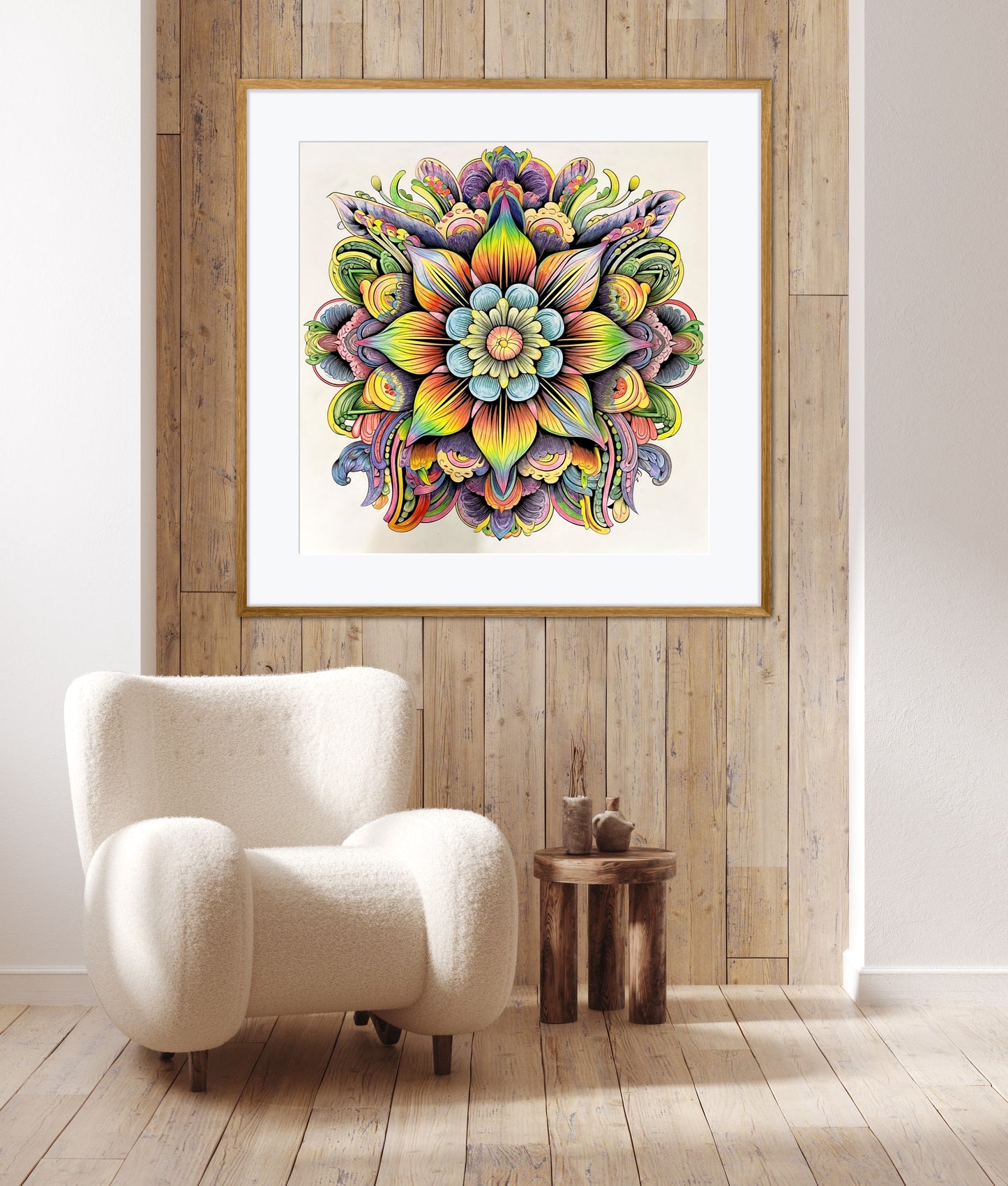 Lotus Mandala Coloring Poster - Intricate Mandala Art | iColor