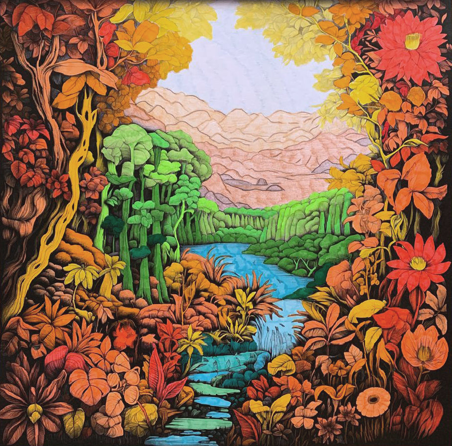 Scenery Collection Colouring Posters - Scenic Art | iColor