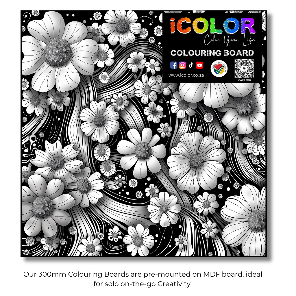Abstract Collection Colouring Boards - Abstract Art | iColor