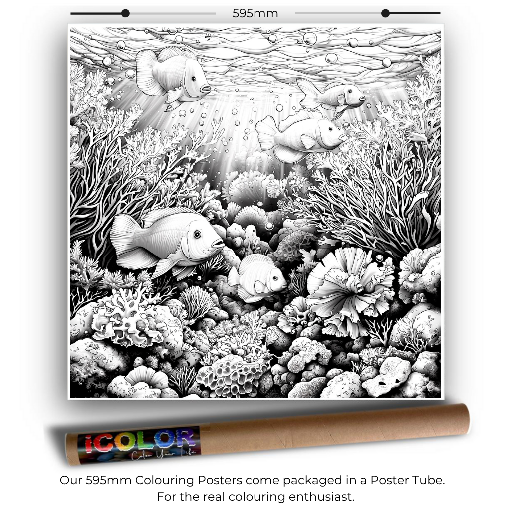 Aqualife Collection Colouring Posters - Sea Art | iColor