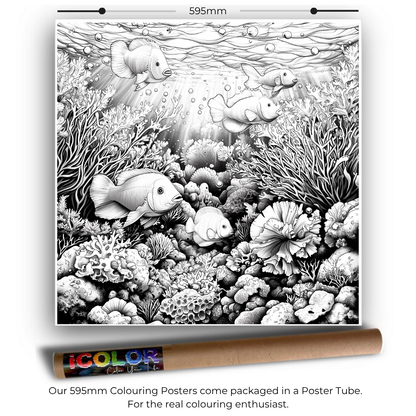 Aqualife Collection Colouring Posters - Sea Art | iColor