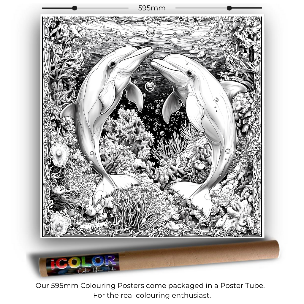 Aqualife Collection Colouring Posters - Sea Art | iColor