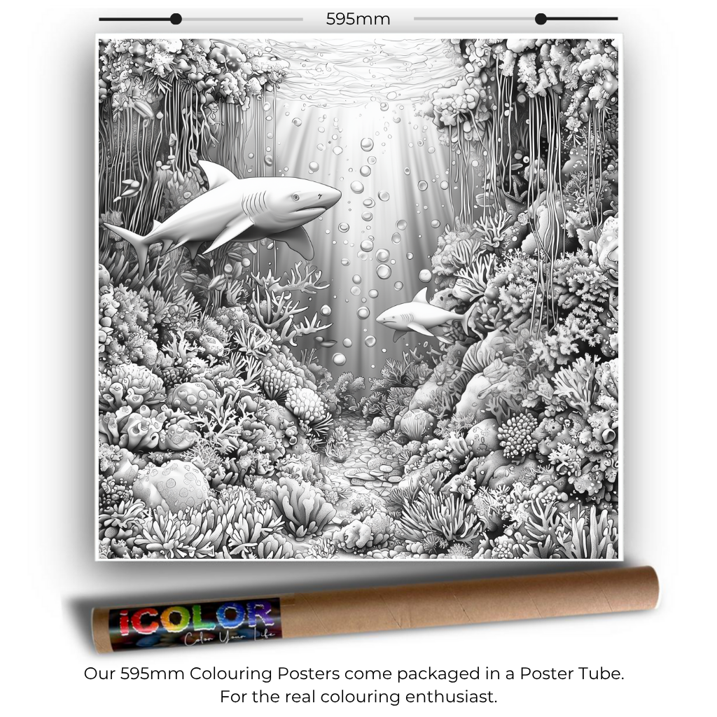 Aqualife Collection Colouring Posters - Sea Art | iColor