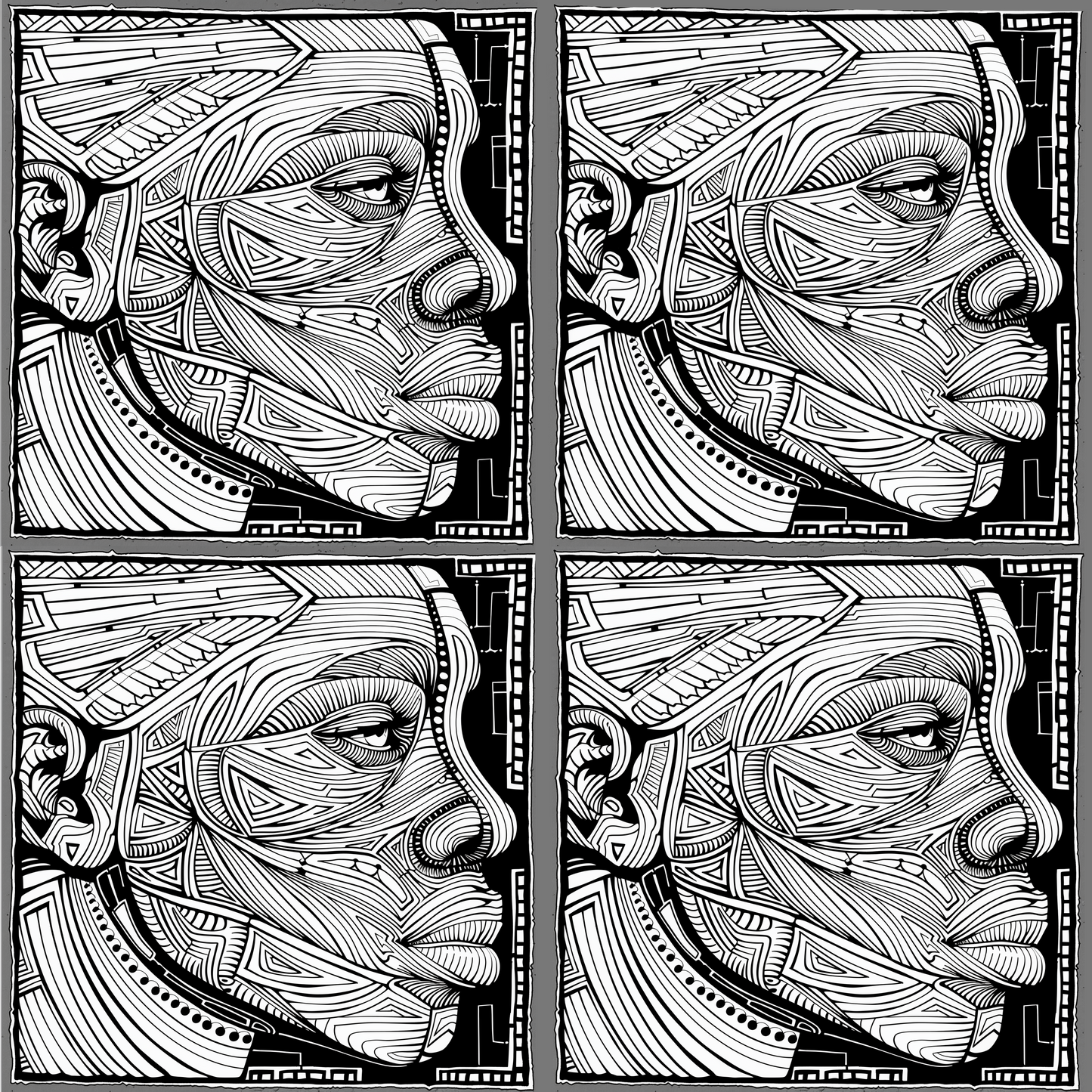 Collective Canvas African Mask Colouring Products - Modern Interpretation of African Masks | iColor