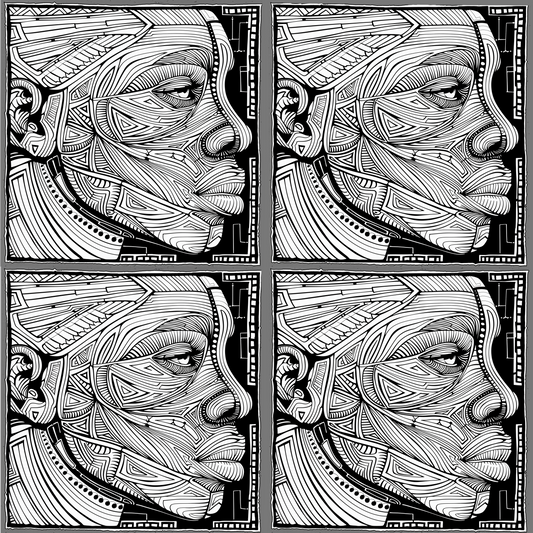Collective Canvas African Mask Colouring Products - Modern Interpretation of African Masks | iColor