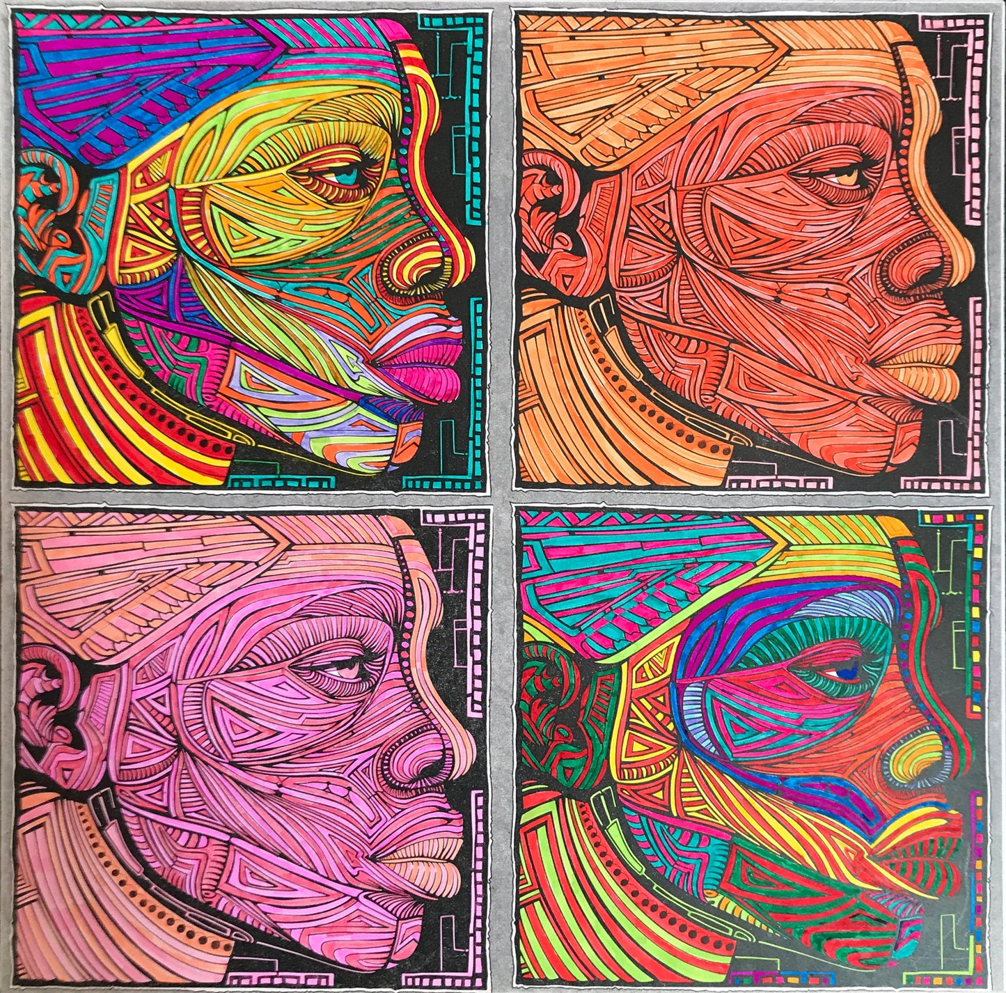 Collective Canvas African Mask Colouring Products - Modern Interpretation of African Masks | iColor