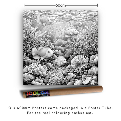 Coral Garden Tranquility Colouring Products - Intricate Aquatic Art | iColor
