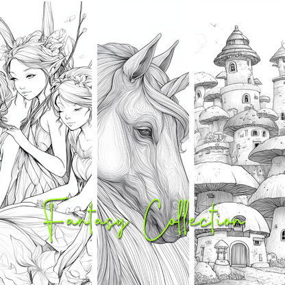 Fantasy Collection Colouring Boards - Fantasy Art | iColor