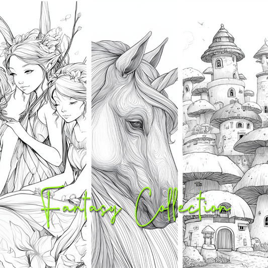 Fantasy Collection Colouring Boards - Fantasy Art | iColor