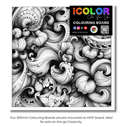 Abstract Collection Colouring Boards - Abstract Art | iColor