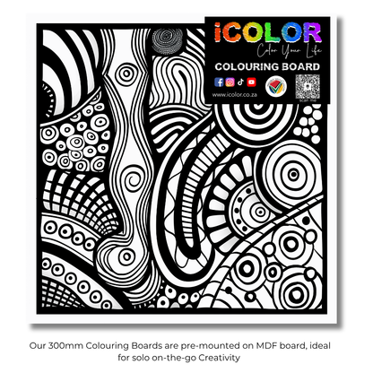 Abstract Collection Colouring Boards - Abstract Art | iColor