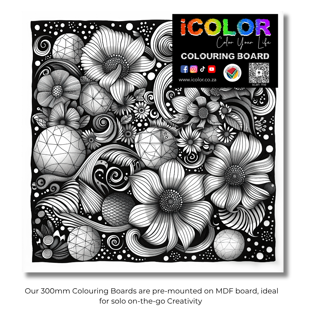 Abstract Collection Colouring Boards - Abstract Art | iColor