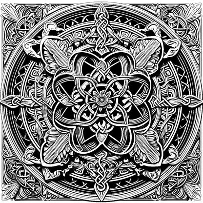 Silver Spear Celtic Mandala Colouring Products - Intricate Mandala Art | iColor