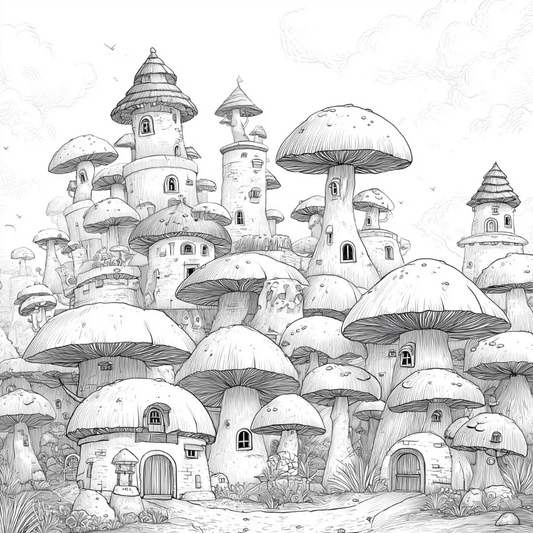 Mushroom Meadow Colouring Products - Fantasy Art | iColor