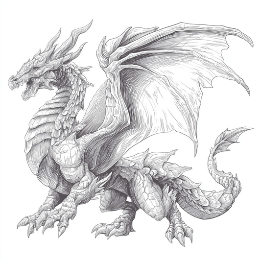 Fiery Dragon Colouring Products - Fantasy Art | iColor