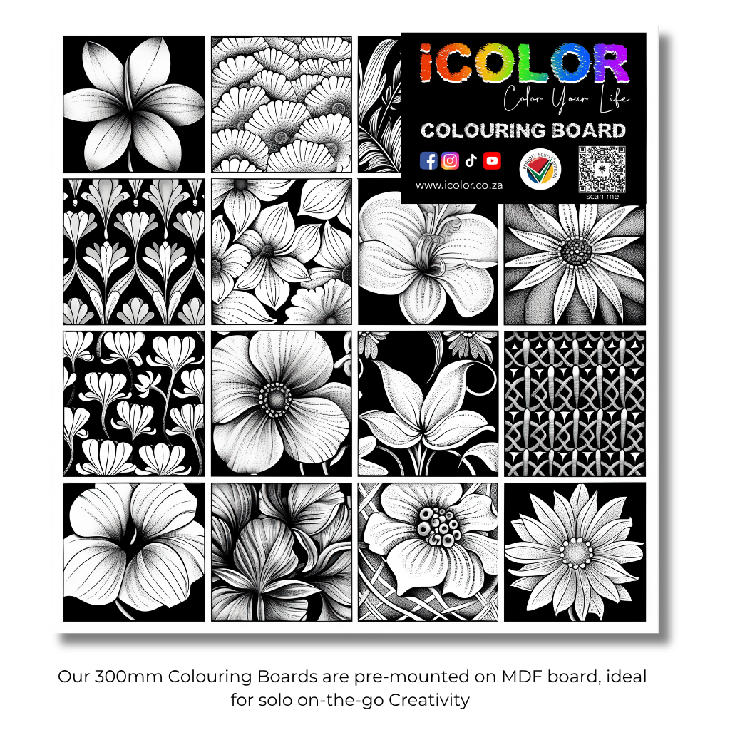 Abstract Collection Colouring Boards - Abstract Art | iColor