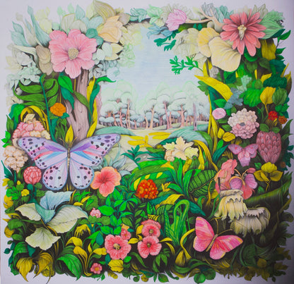 Butterfly Meadow Colouring Products - Picturesque Scenery Art | iColor