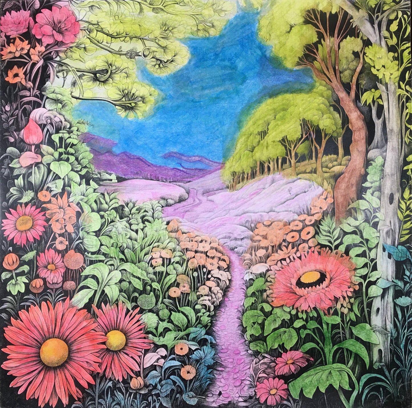 Meadow Oasis Colouring Products - Picturesque Scenery Art | iColor