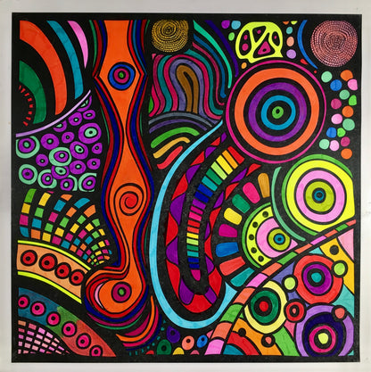Enigmatic Patterns Abstract Colouring Products - Intricate Abstract Art | iColor