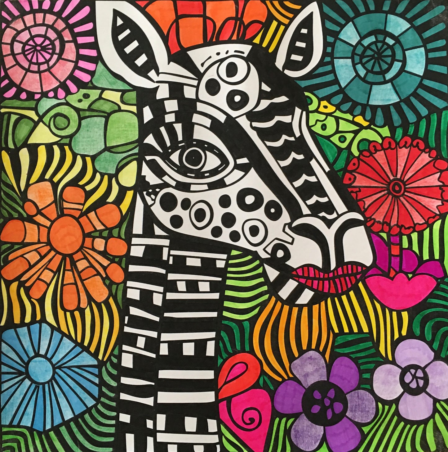Zany Zebra Kids Colouring Products - Abstract Kids Art | iColor
