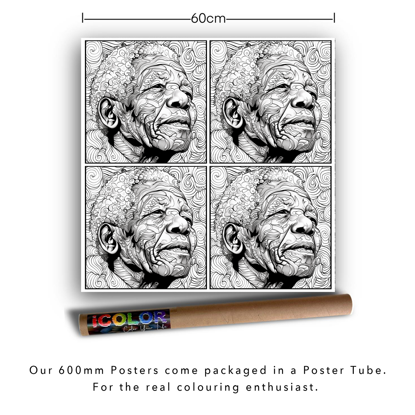Reflections of Madiba Colouring Products - Multi-Panel Tribute to Nelson Mandela | iColor