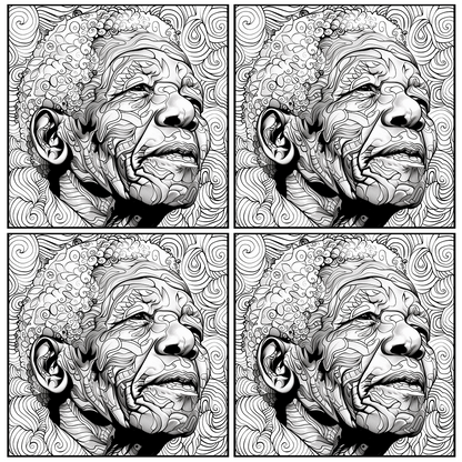 Reflections of Madiba Colouring Products - Multi-Panel Tribute to Nelson Mandela | iColor