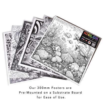 Turtle Reef Serenity Colouring Products - Intricate Aquatic Art | iColor